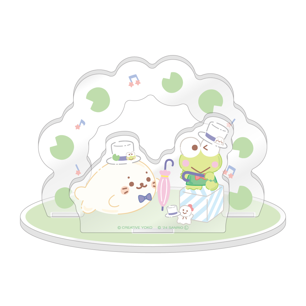しろたん×はぴだんぶい_アクリルジオラマ / しろたん×けろけろけろっぴ