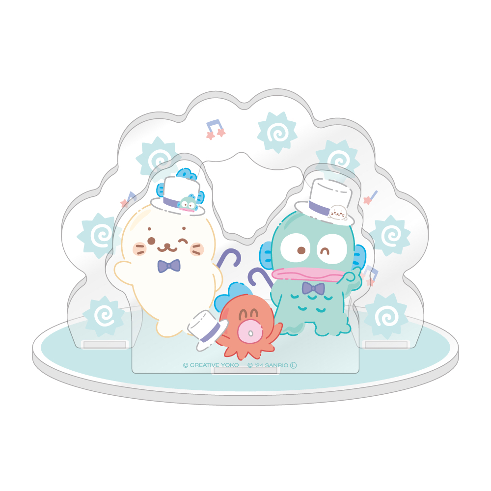 しろたん×はぴだんぶい_アクリルジオラマ / しろたん×ハンギョドン