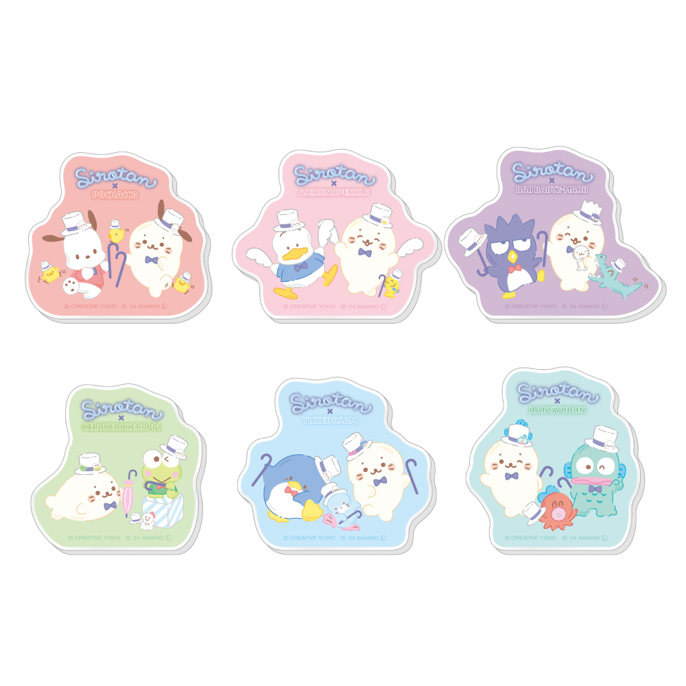 しろたん×はぴだんぶい_トレーディングアクリルマグネット【コンプリートBOX/6個入り】