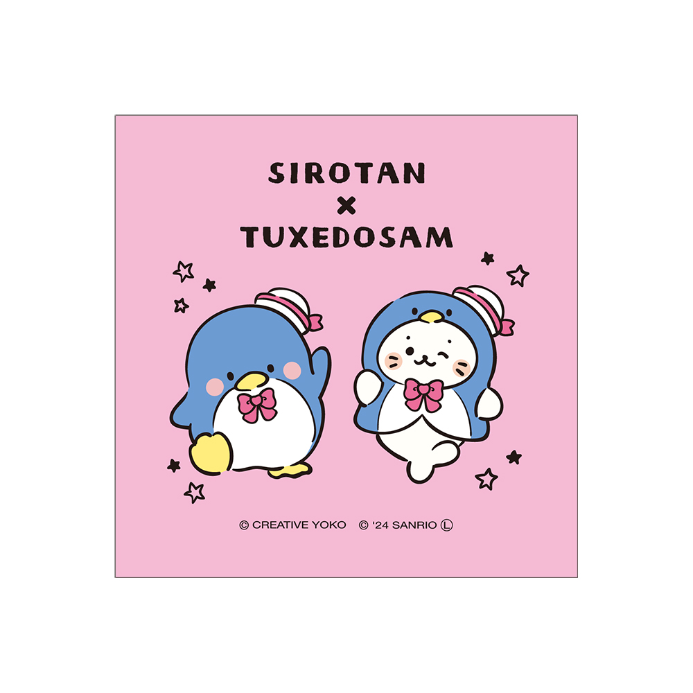 しろたん×はぴだんぶい_ハンドタオル / しろたん×タキシードサム