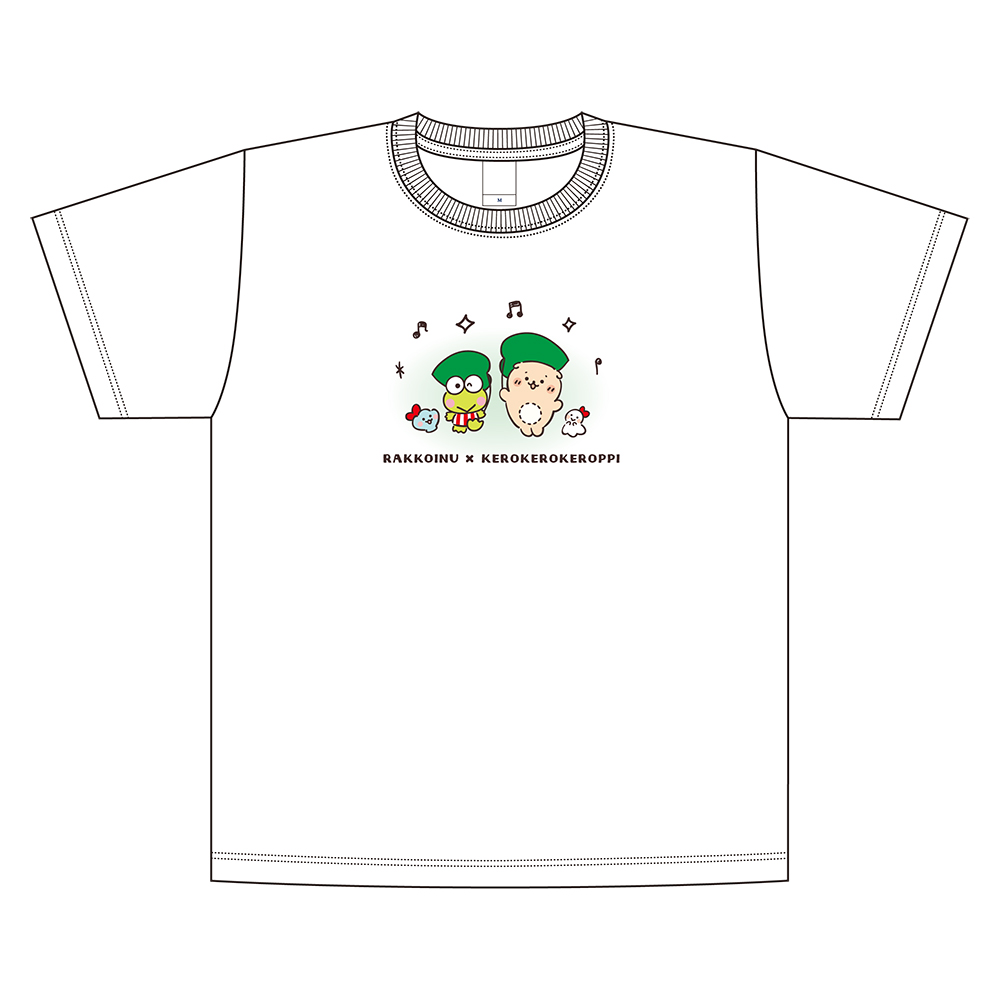 しろたん×はぴだんぶい_Lサイズ_Tシャツ / けろけろけろっぴ