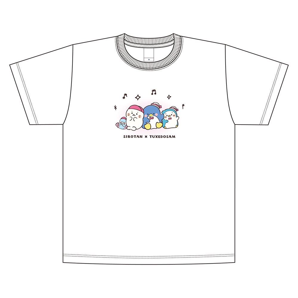 しろたん×はぴだんぶい_Mサイズ_Tシャツ / タキシードサム