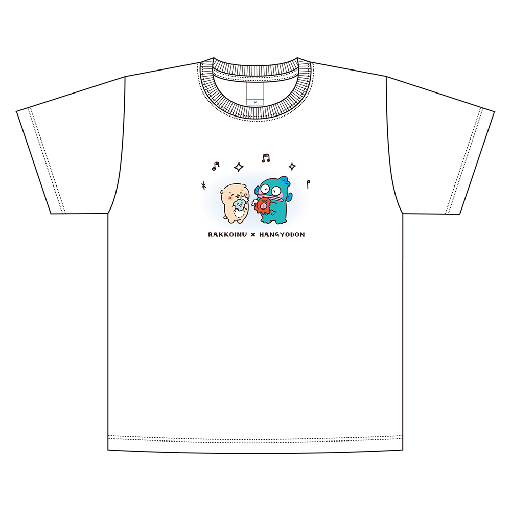 しろたん×はぴだんぶい_Mサイズ_Tシャツ / ハンギョドン