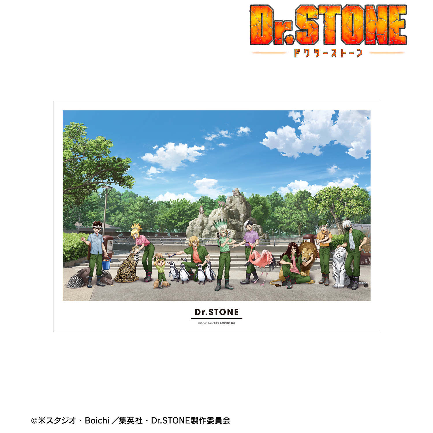 Dr.STONE_描き下ろし 集合 飼育係ver. A3マット加工ポスター