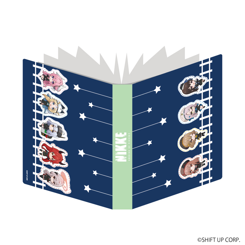 勝利の女神：NIKKE_プレミアムポストカードホルダー01/集合デザイン 駅員風衣装ver.(ミニキャライラスト)