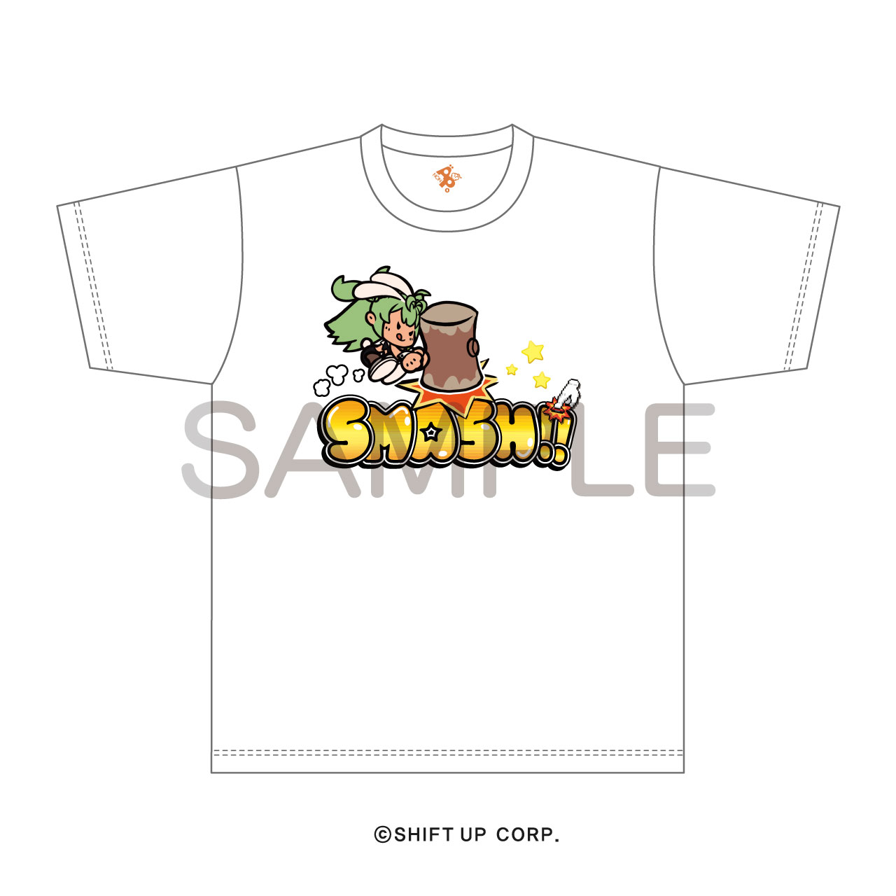 勝利の女神:NIKKE_サイズS_Tシャツ SMASH SODA! ホワイト