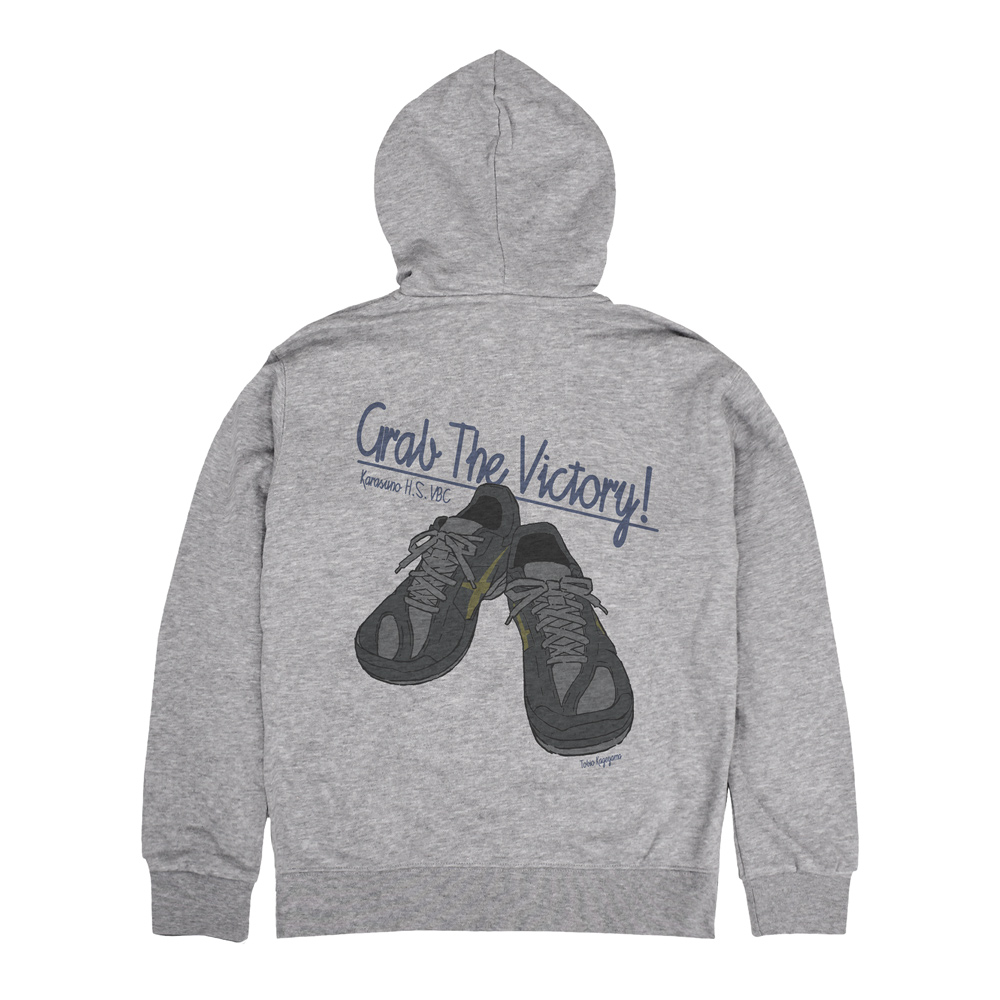 ハイキュー!!_XLサイズ_影山飛雄 シューズ ジップパーカー/MIX GRAY
