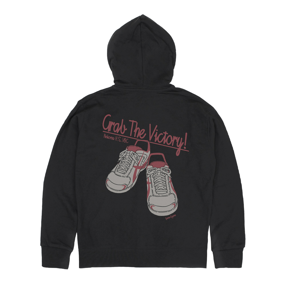 ハイキュー!!_Mサイズ_孤爪研磨 シューズ ジップパーカー/BLACK