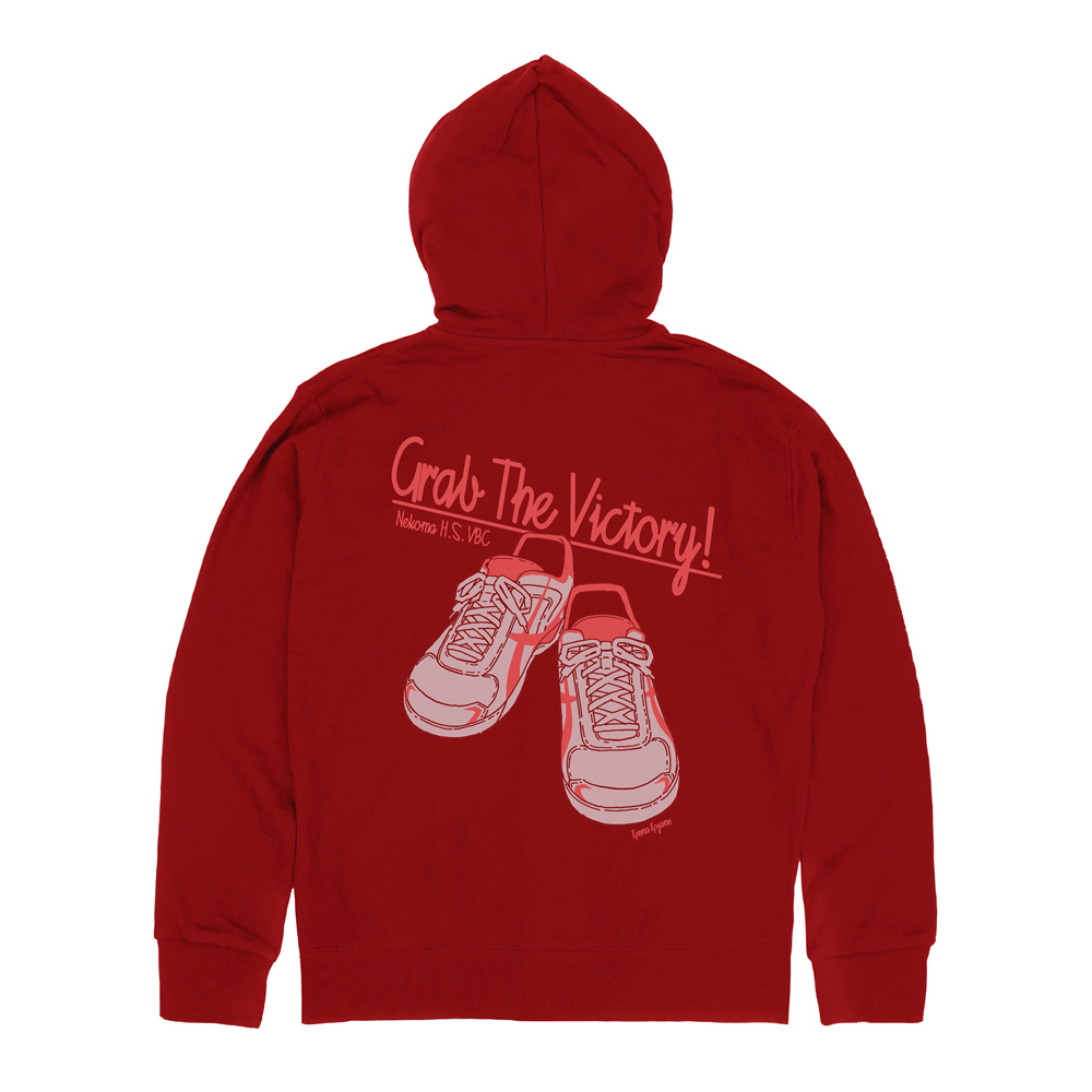 ハイキュー!!_Lサイズ_孤爪研磨 シューズ ジップパーカー/RED