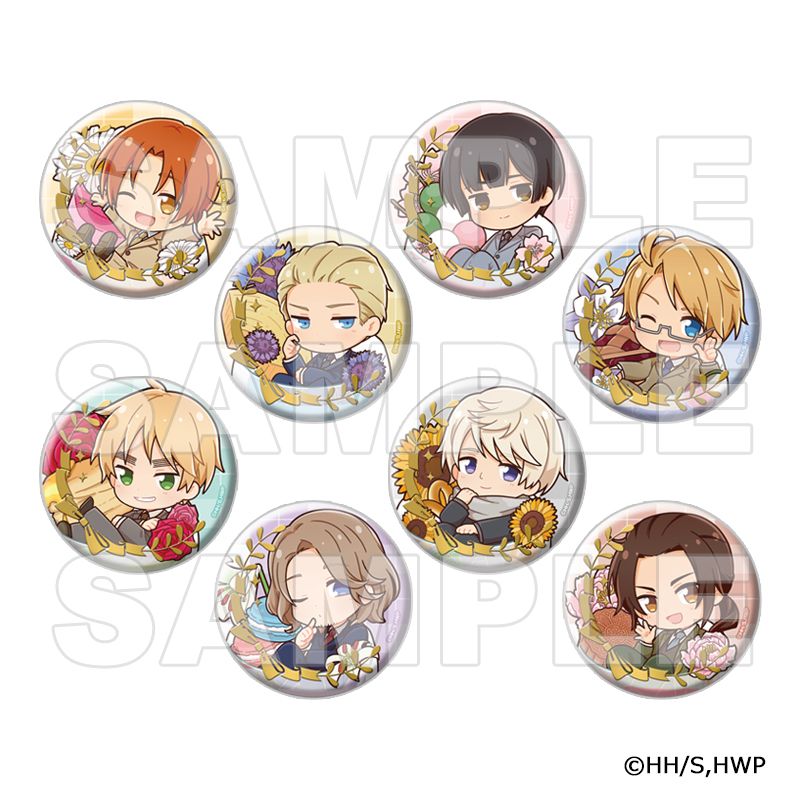 ヘタリアWorld☆Stars缶バッジ ヘタリア World☆Stars_ちゃぽんっ! トレーディング箔押し缶バッジ