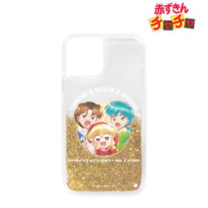 붉은 두근 차차_(대상 기종/iPhone 13/14)_차차&리어(변신 전)& 좋아요 Ani-Art aqua label 반짝이 iPhone 케이스