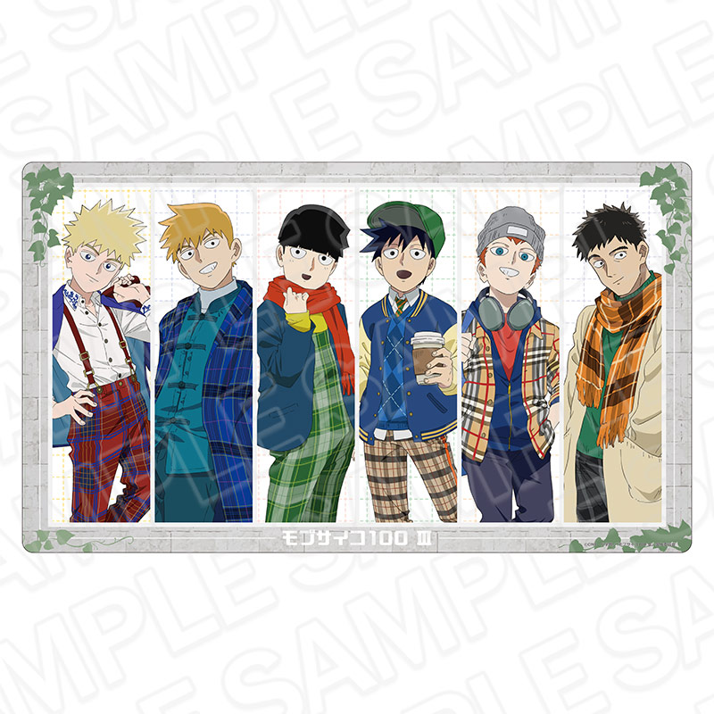 モブサイコ100_ラバーデスクマット　チェックスタイル ver.