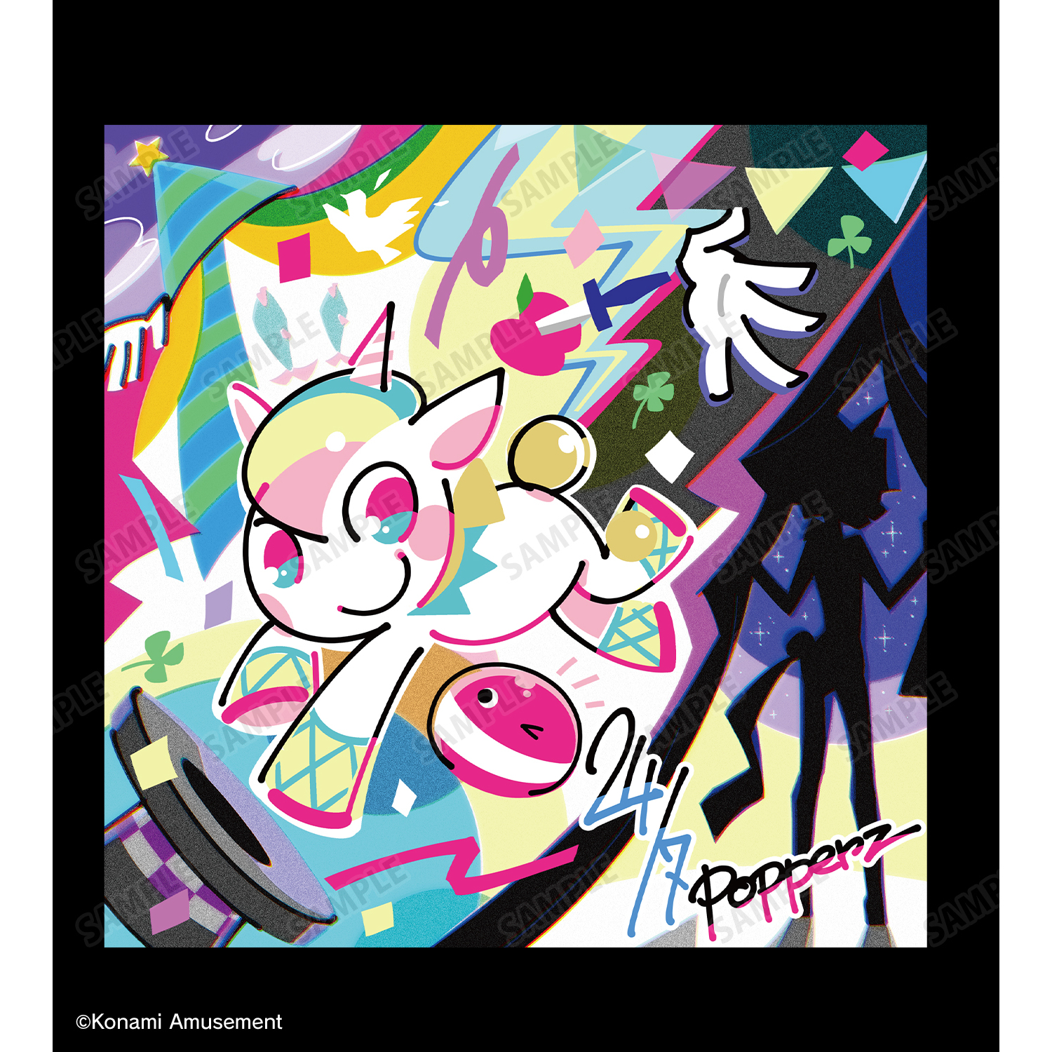 24/7 Popperz Tシャツ XL ポップンミュージック pop'n music_(サイズ/XL)_24/7 Popperz Tシャツレディース