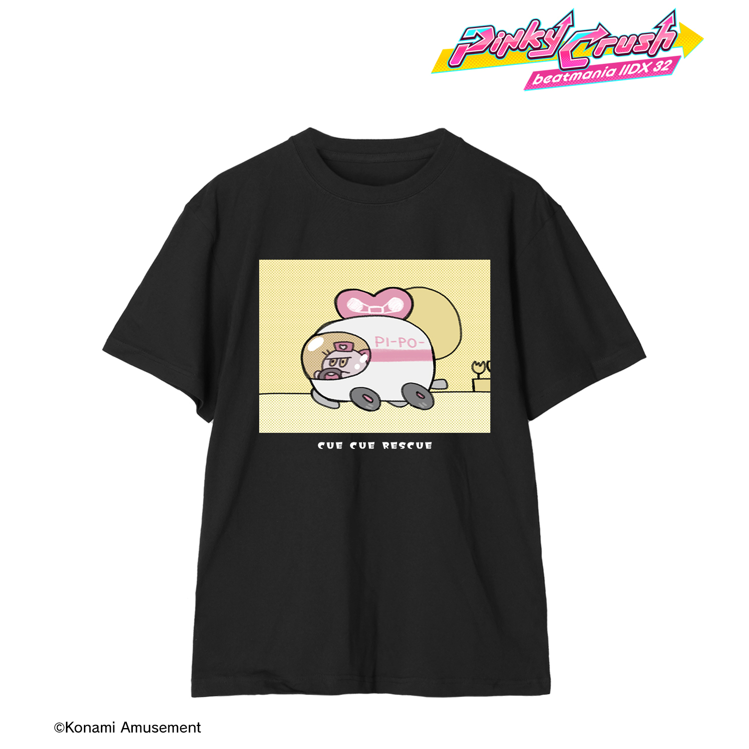 beatmania IIDX 32 Pinky Crush_(サイズ/M)_CUE CUE RESCUE Tシャツメンズ