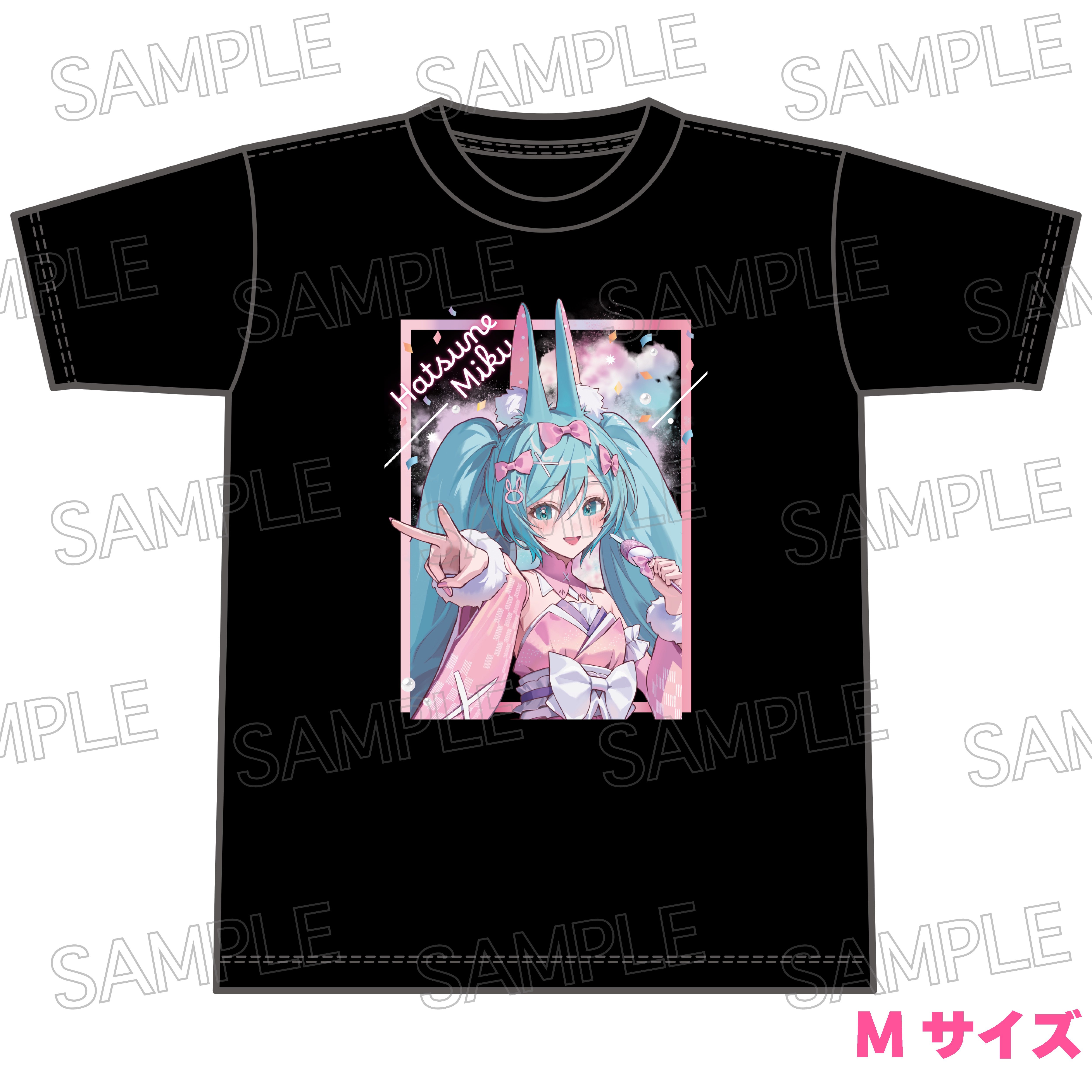 初音ミク_Mサイズ_あやかしステージ Tシャツ 黒