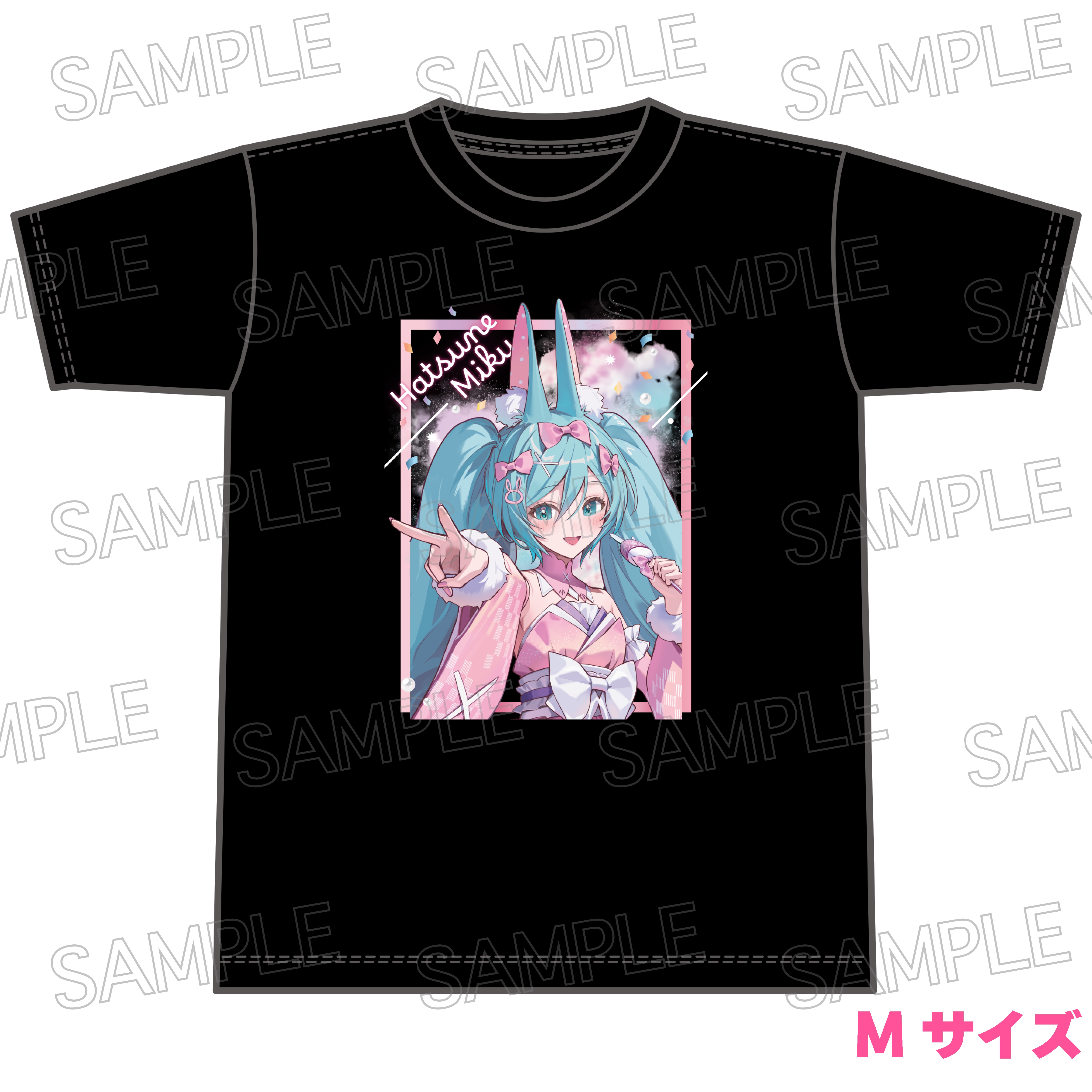 初音ミク_Mサイズ_あやかしステージ Tシャツ 黒