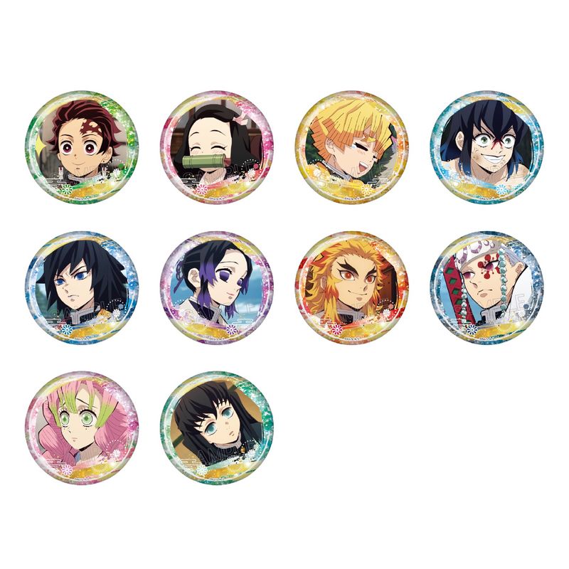 鬼滅の刃_グリッター缶バッジ【BOX／10個入り】 | 鬼滅の刃公式グッズ