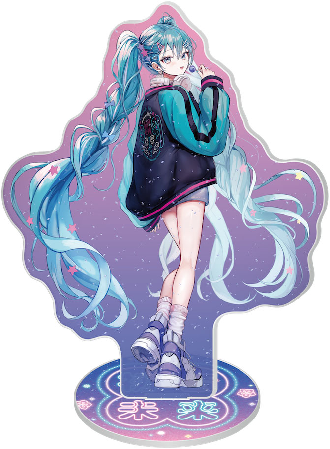 初音ミク×SOLWA_ラメ入りアクリルスタンド Art by PiPi A