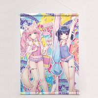 ネコぱら_B2タペストリー（フレーズ＆時雨／水着）Wスエード | ネコ