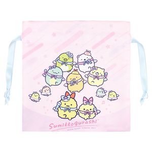 Sumikko Gurashi Ribbon Flat Drawstring Bag - Angelic Ebiten Idol