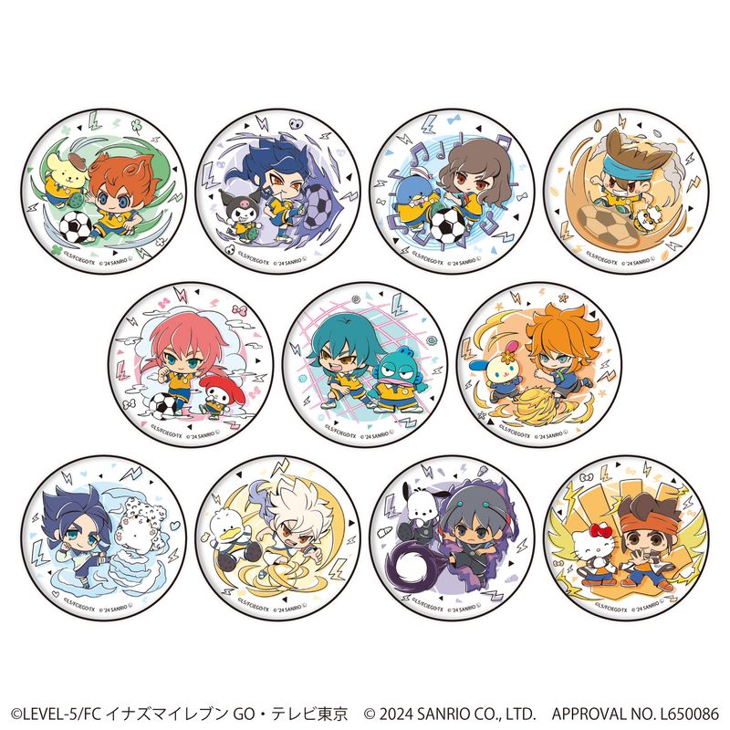 イナズマイレブンGO×サンリオキャラクターズ_缶バッジ 04/BOX(全11種