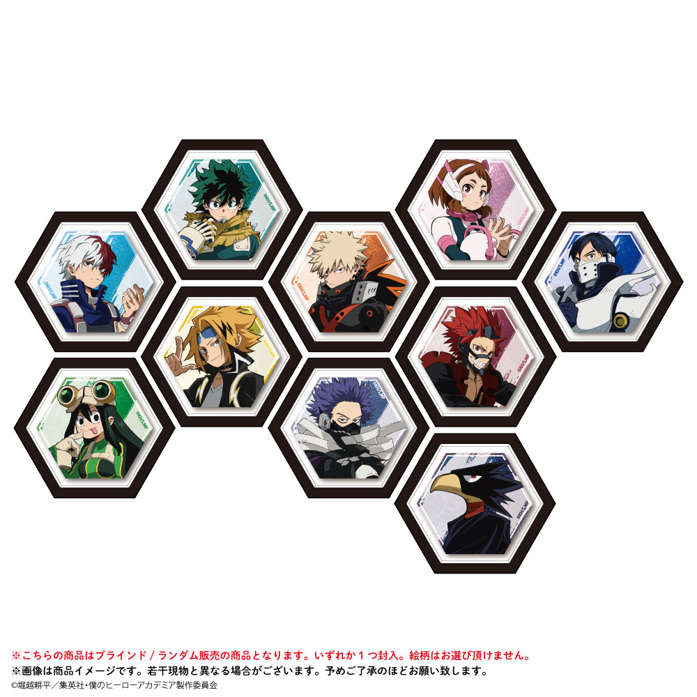 僕のヒーローアカデミア_六角ミニキャンバスマグネット 雄英高校 生徒Ver.【BOX／10個入り】