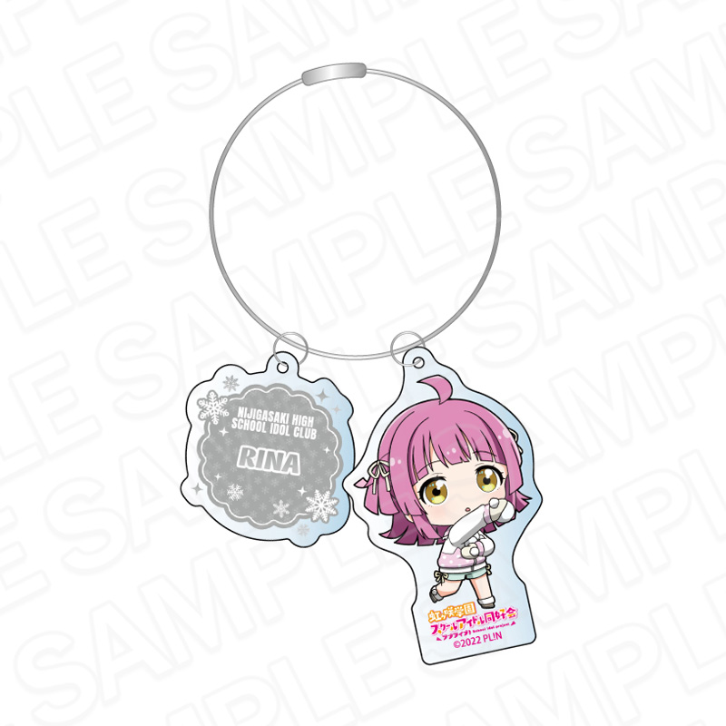 ラブライブ！虹ヶ咲学園スクールアイドル同好会_ワイヤーキーホルダー　天王寺璃奈　冬遊び　デフォルメ ver