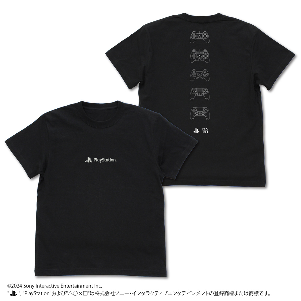 プレイステーション_Sサイズ_コントローラー Tシャツ for PlayStation/BLACK