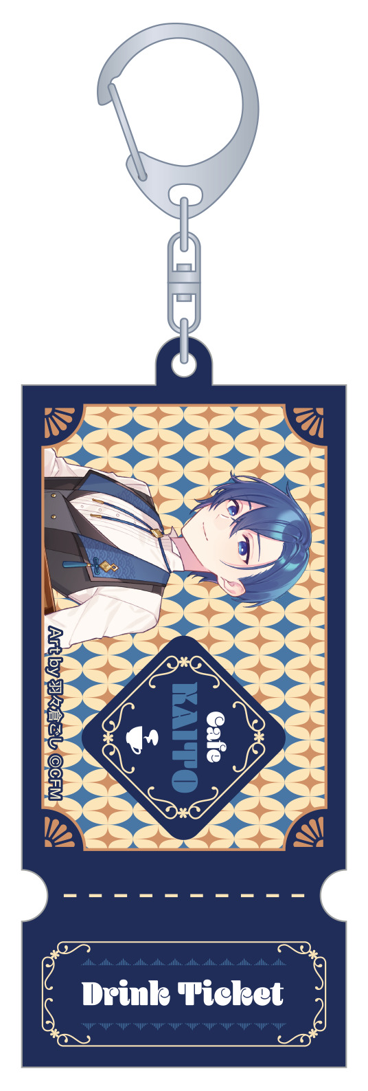 初音ミクシリーズ_チケット風アクリルキーホルダー／F　KAITO　和風喫茶