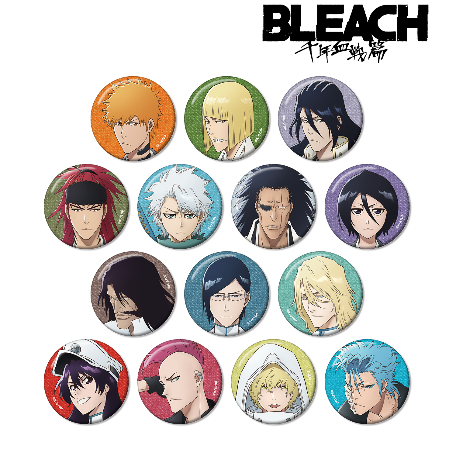 BLEACH 千年血戦篇_トレーディンググリッター缶バッジ(単位/コンプリートBOX/14パック入り)