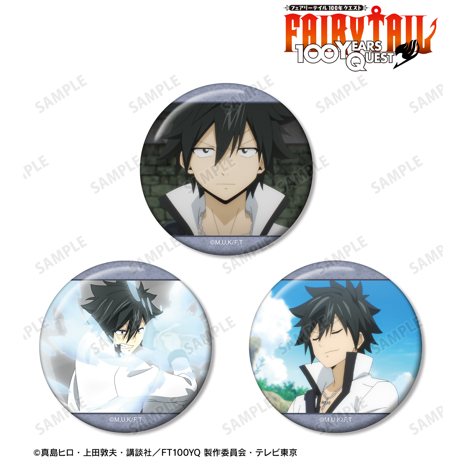 FAIRY TAIL 100年クエスト_グレイ・フルバスター 場面写缶バッジ3個セット