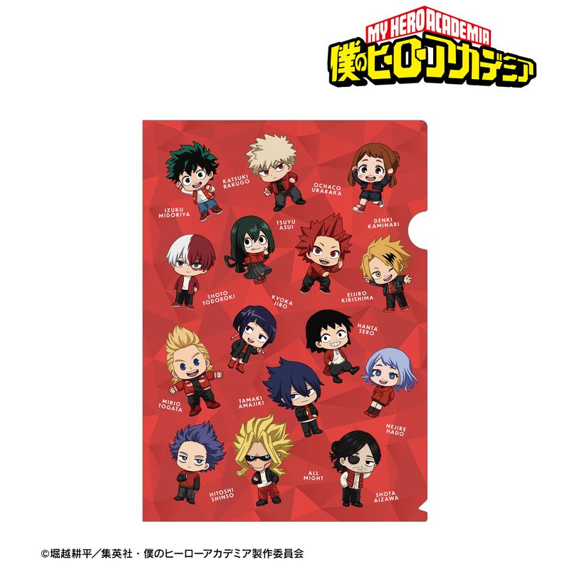 僕のヒーローアカデミア_集合 ちびキャラ 赤い私服ver. クリアファイル