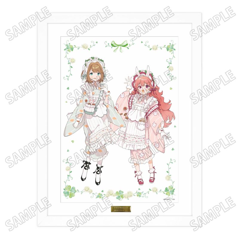 【新品】百合姫展 君が死ぬまで恋をしたい キャンバスアート 複製原画 きみが死ぬまで恋をしたい_描き下ろし複製原画【和風ロリータver