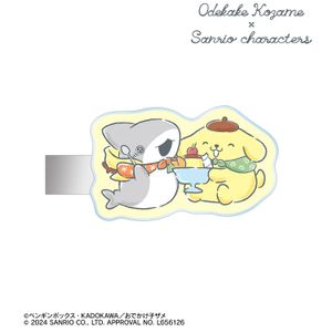 おでかけ子ザメ×サンリオキャラクターズ_おでかけ子ザメ×ポムポムプリン アクリルヘアクリップ2個セット