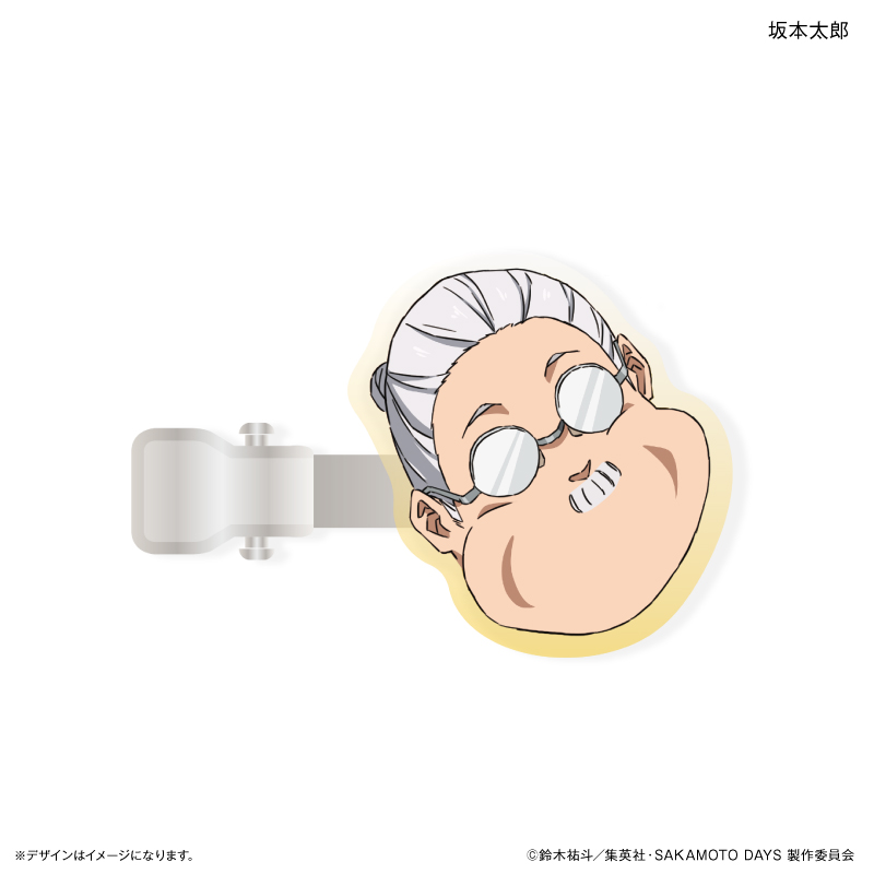 SAKAMOTO DAYS_キャラ面アクリルヘアクリップ 坂本太郎＆朝倉シン