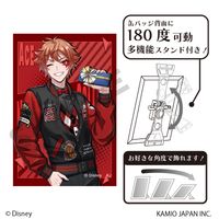 ツイステ　エース　アクスタ　缶バッジ　カウントダウンポストカード　マスコット ディズニー ツイステッドワンダーランド_アート缶バッジ エース
