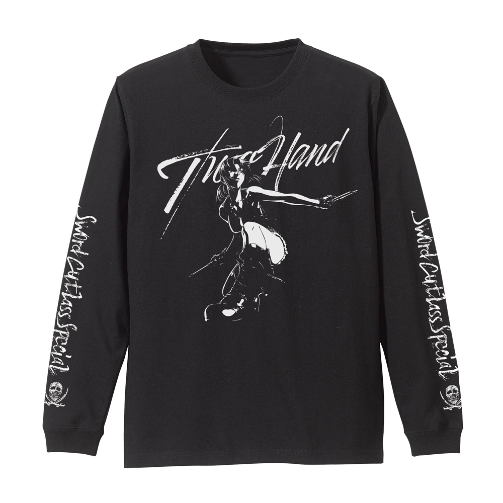ブラック・ラグーン_サイズM_レヴィ 袖リブロングスリーブTシャツ/BLACK