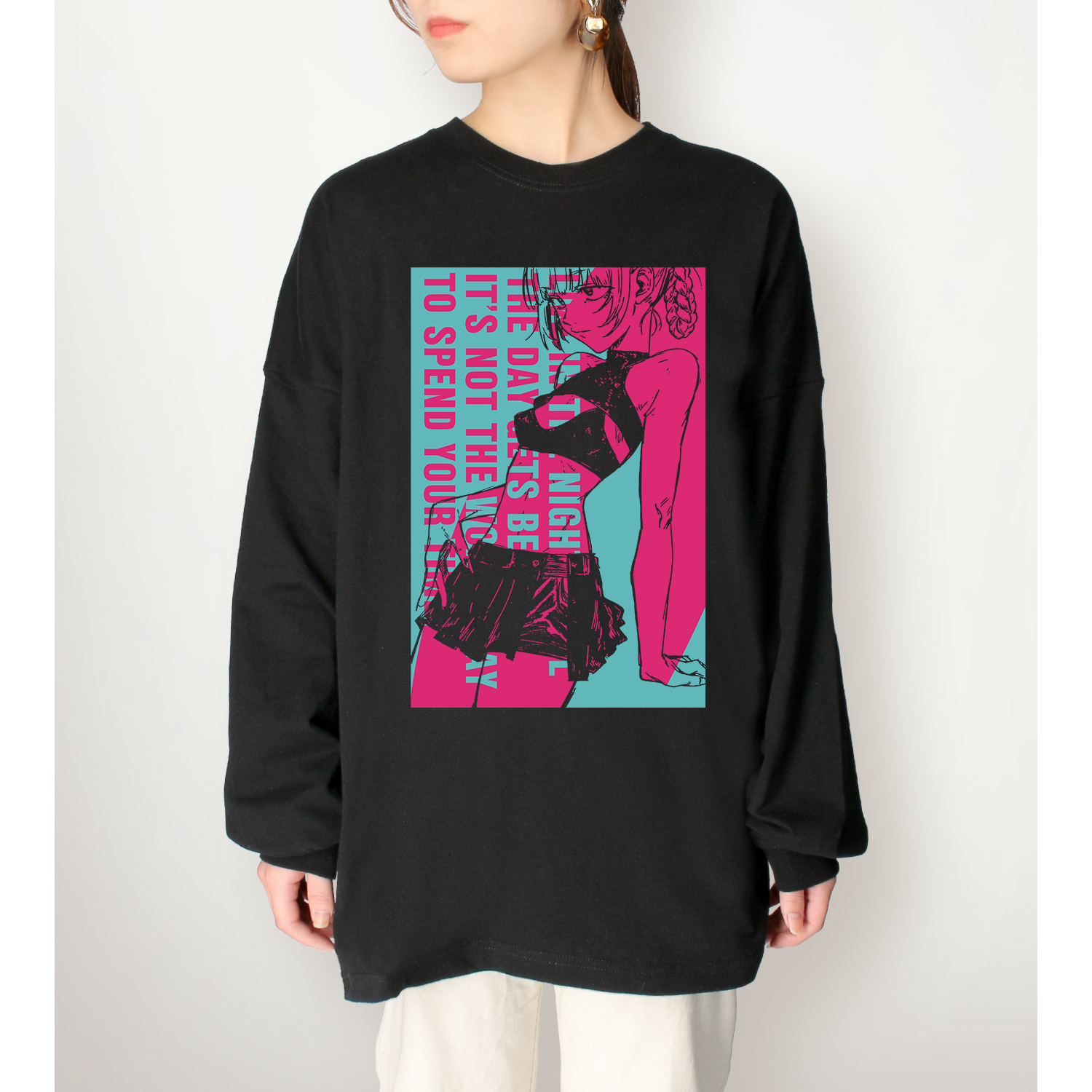 よふかしのうた_(サイズ/XL)_七草ナズナ BIGシルエットロングT