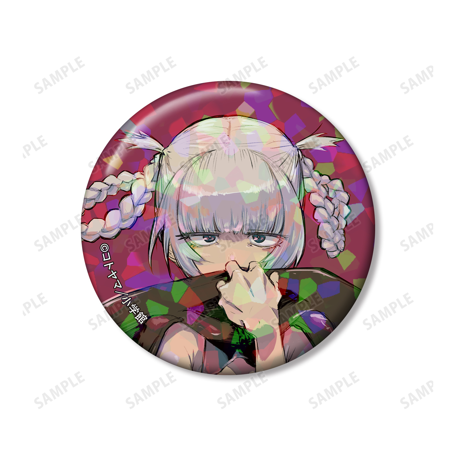 よふかしのうた_七草ナズナ ホログラム缶バッジ2個セット ver.E