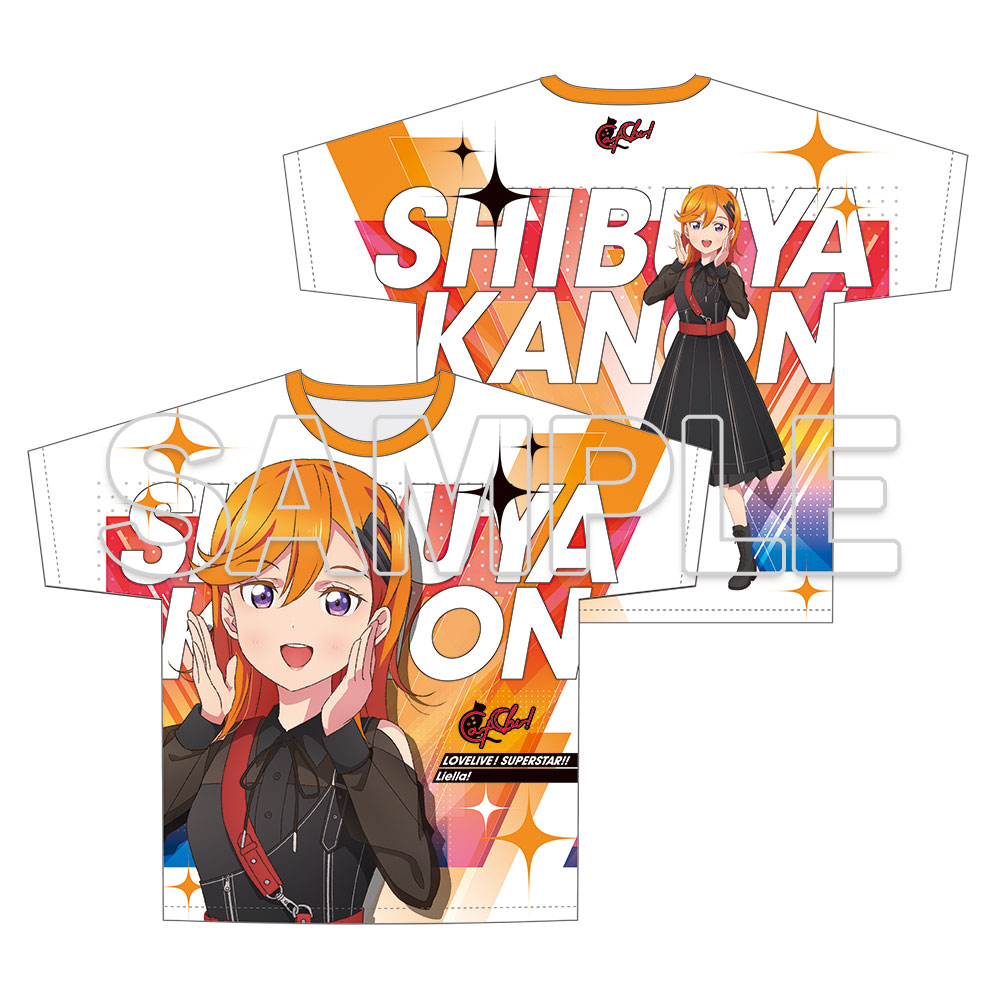 澁谷かのん 描き下ろし両面フルグラフィックTシャツ ブラック XLサイズ 描き下ろし 澁谷 かのん 両面フルグラフィックTシャツ [ラブ