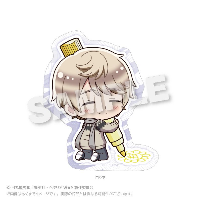 ヘタリア World☆Stars_ミニキャラステッカー おえかきっちょ ver