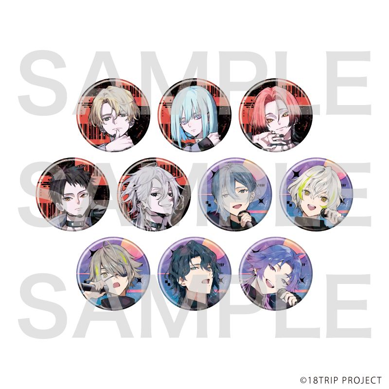 18TRIP_(57mm)_ホログラム缶バッジ 02/BOX(全10種)(公式イラスト