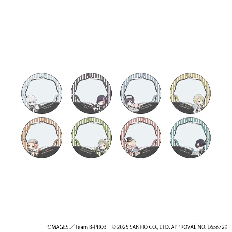 B-PROJECT?熱烈＊ラブコール?×サンリオキャラクターズ_65mm缶デコカバー01/BOX(全8種)(ミニキャライラスト)【コンプリートBOX/8個入り】