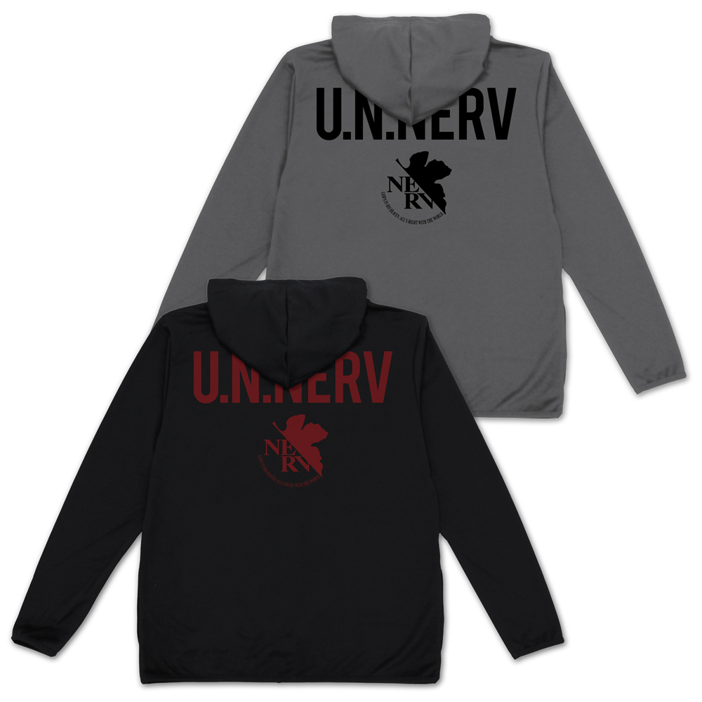 EVANGELION_XLサイズ_U.N.NERV 薄手ドライパーカー/GRAY