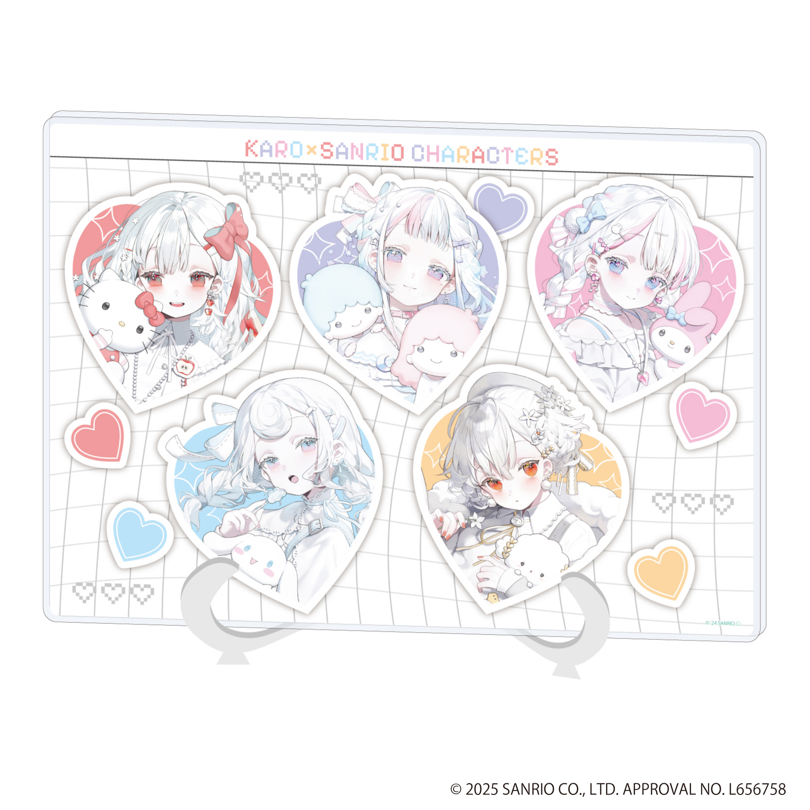 夏炉×サンリオキャラクターズ_(A5サイズ)_アクリルアートボード01/集合デザイン(コラボイラスト)
