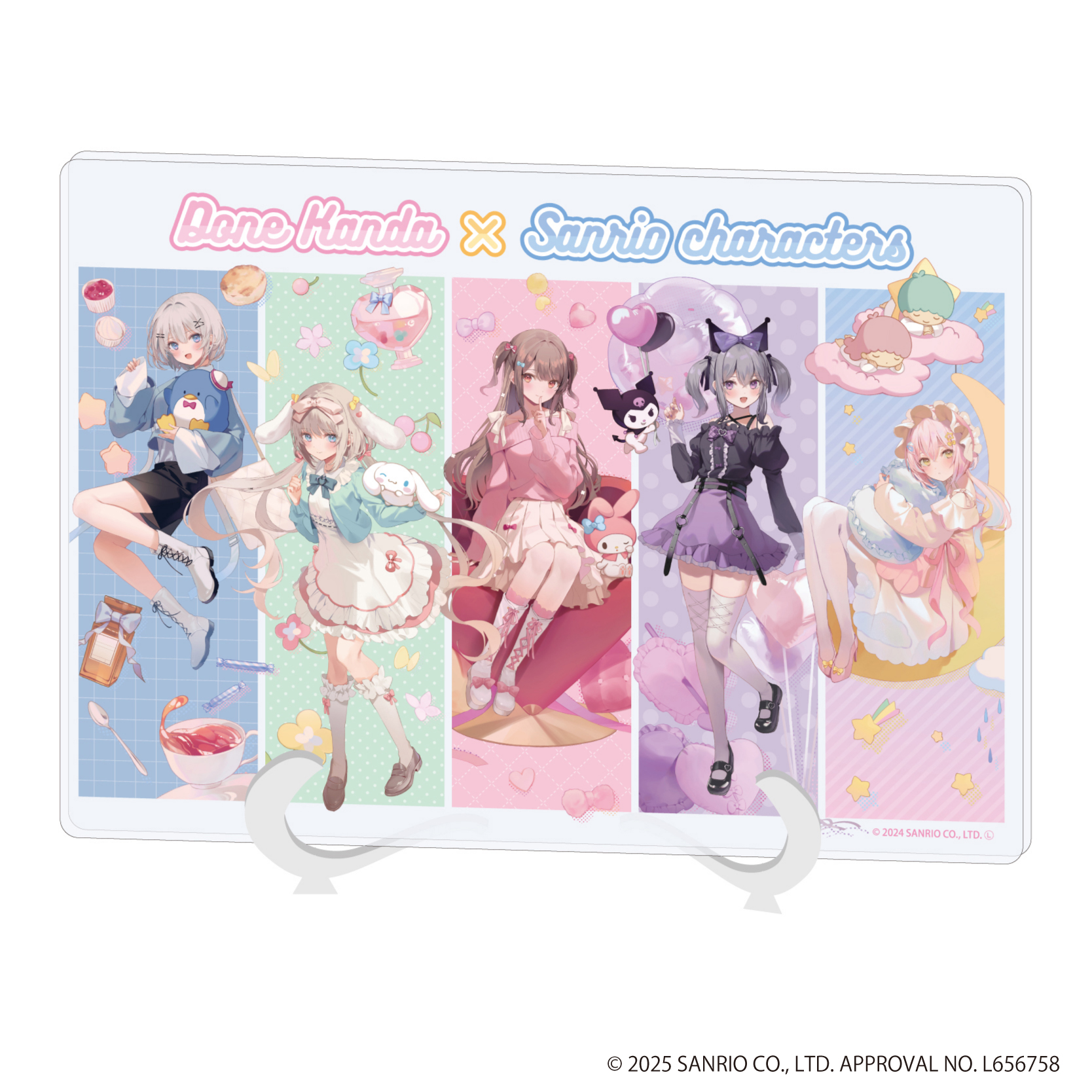 館田ダン×サンリオキャラクターズ_(A5サイズ)_アクリルアートボード01/集合デザイン(コラボイラスト)