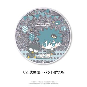 주술회전 × 산리오 캐릭터즈_글리터 코스터 02. 후시구로 메구미·배드바츠마루