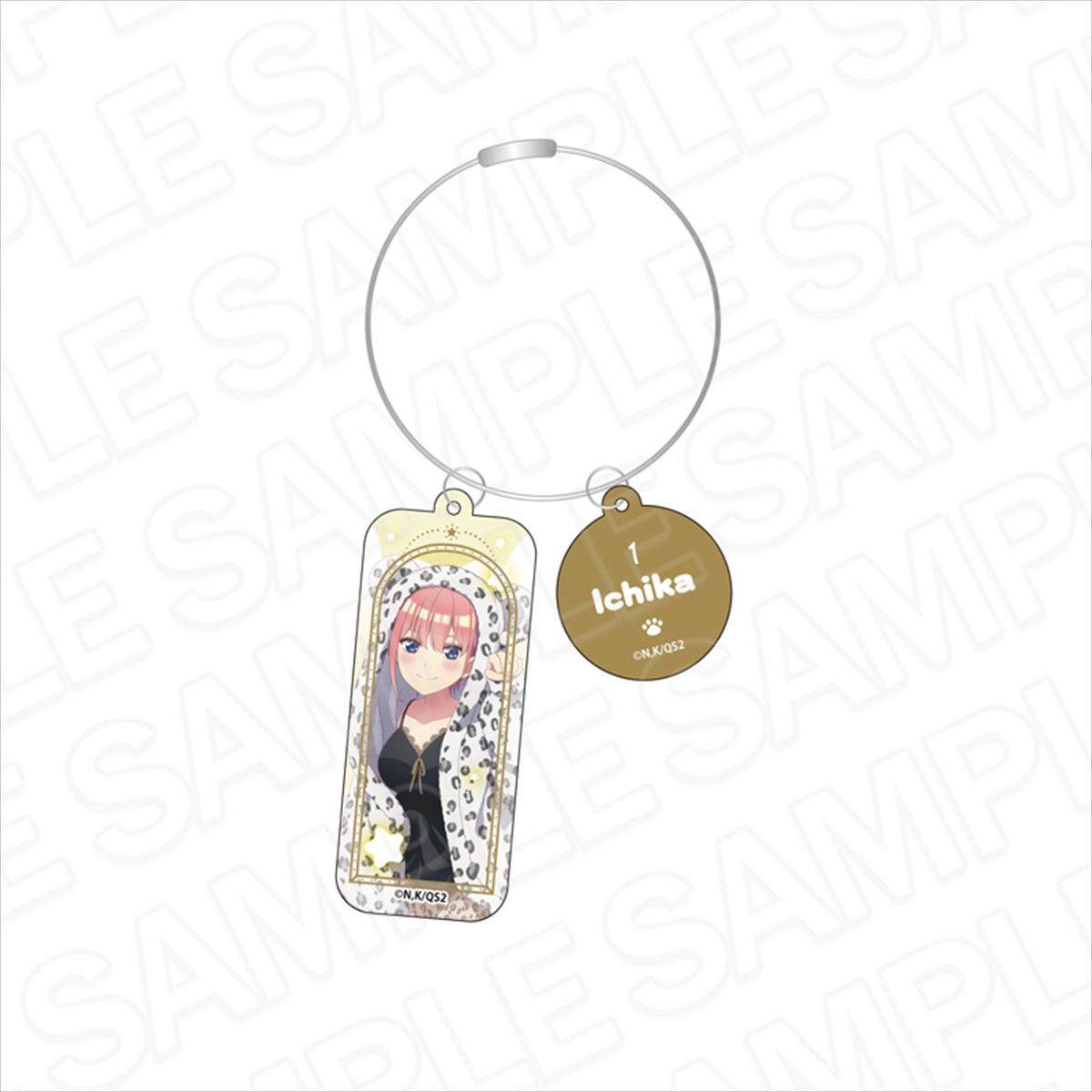 五等分の花嫁*_ワイヤーキーホルダー 一花 アニマルパーカー ver.