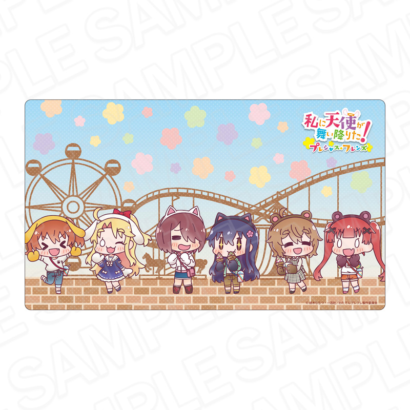 私に天使が舞い降りた! プレシャス・フレンズ_ラバーデスクマット 遊園地デフォルメ ver.