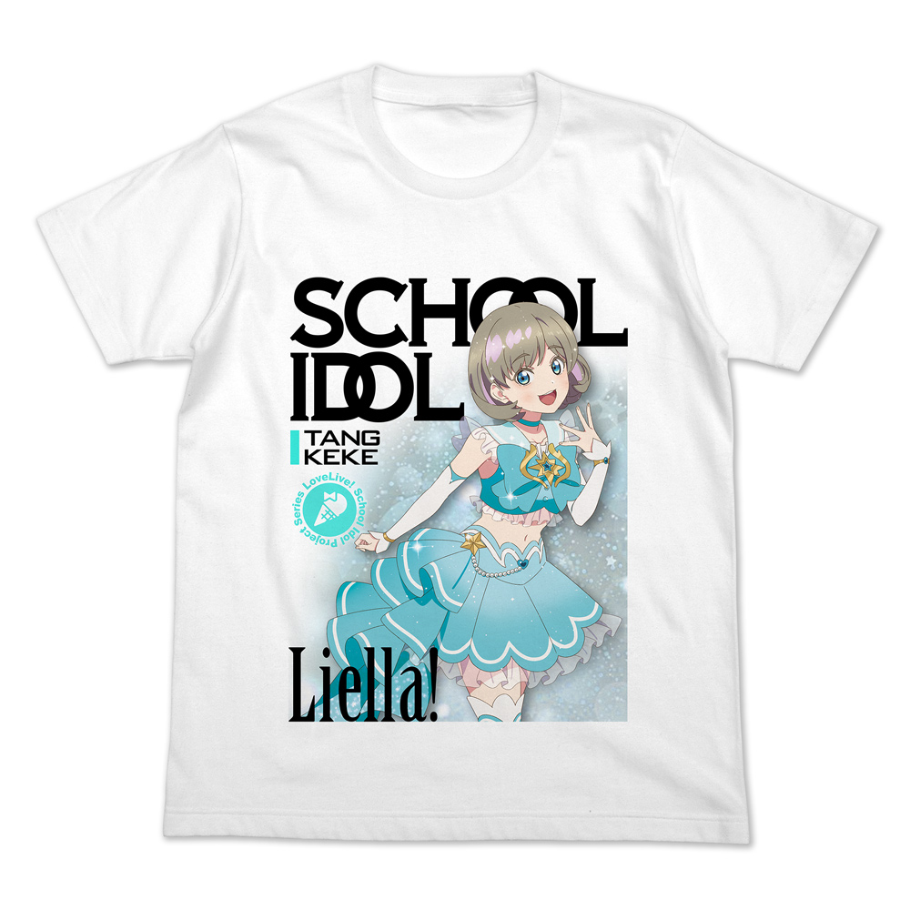 ラブライブ!スーパースター!!_サイズS_唐 可可 フルカラーTシャツ オフィシャルカードゲームVer./WHITE